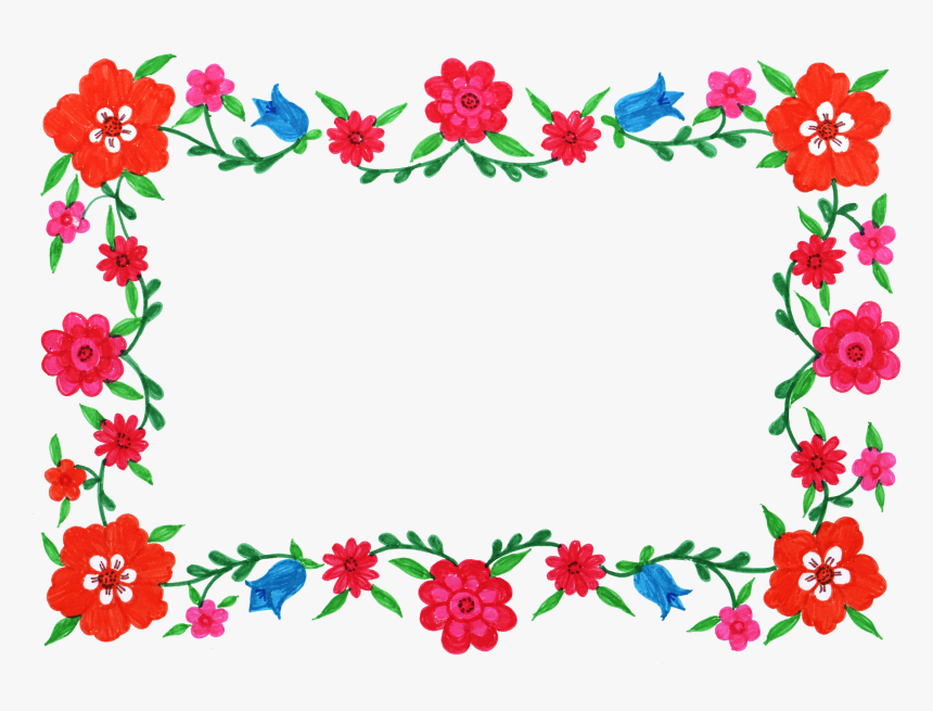 Flowers Frame Png Hd, Transparent Png