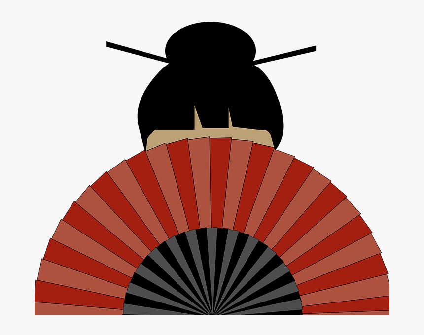 Geisha, Geisha Girl, Japanese, Girl, Asian, Woman - Lines In Circle Png, Transparent Png
