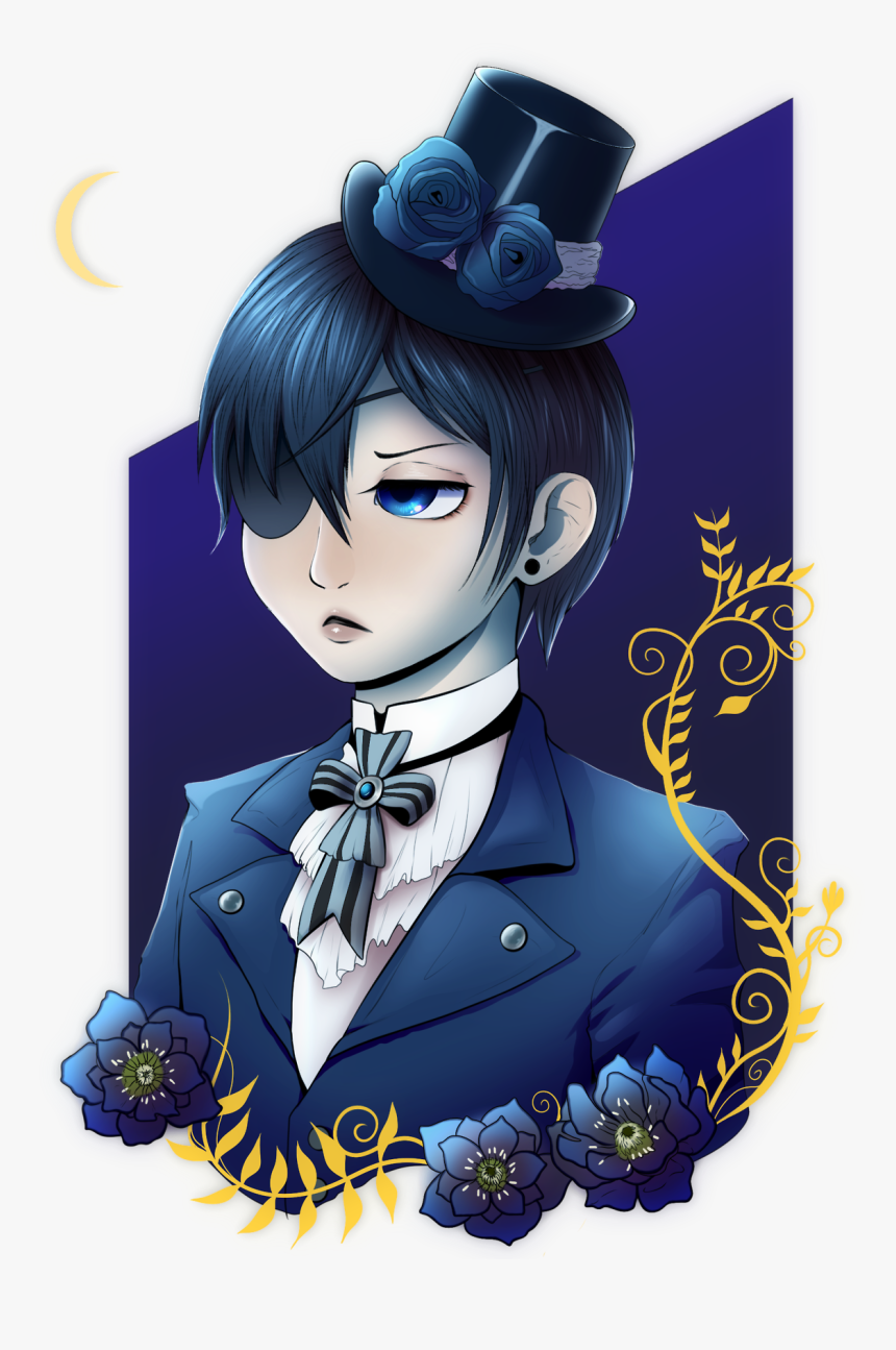 Ciel Phantomhive Kuroshitsuji Black Butler Moonmotif - Cartoon, HD Png Download