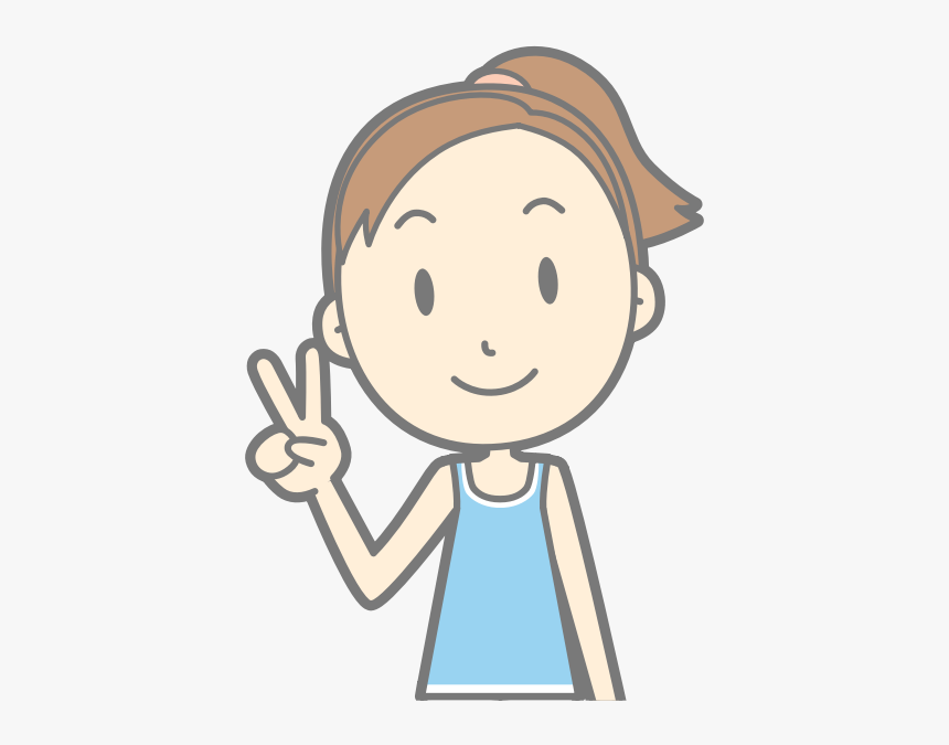 Boy With Peace Sign Clipart, HD Png Download