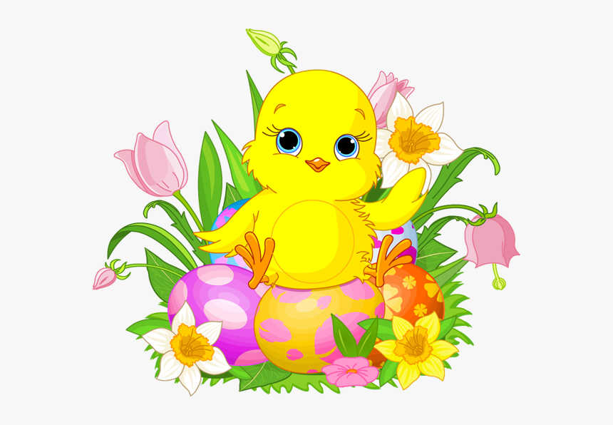 Chick Celebrating Easter - Free Clip Art Easter, HD Png Download
