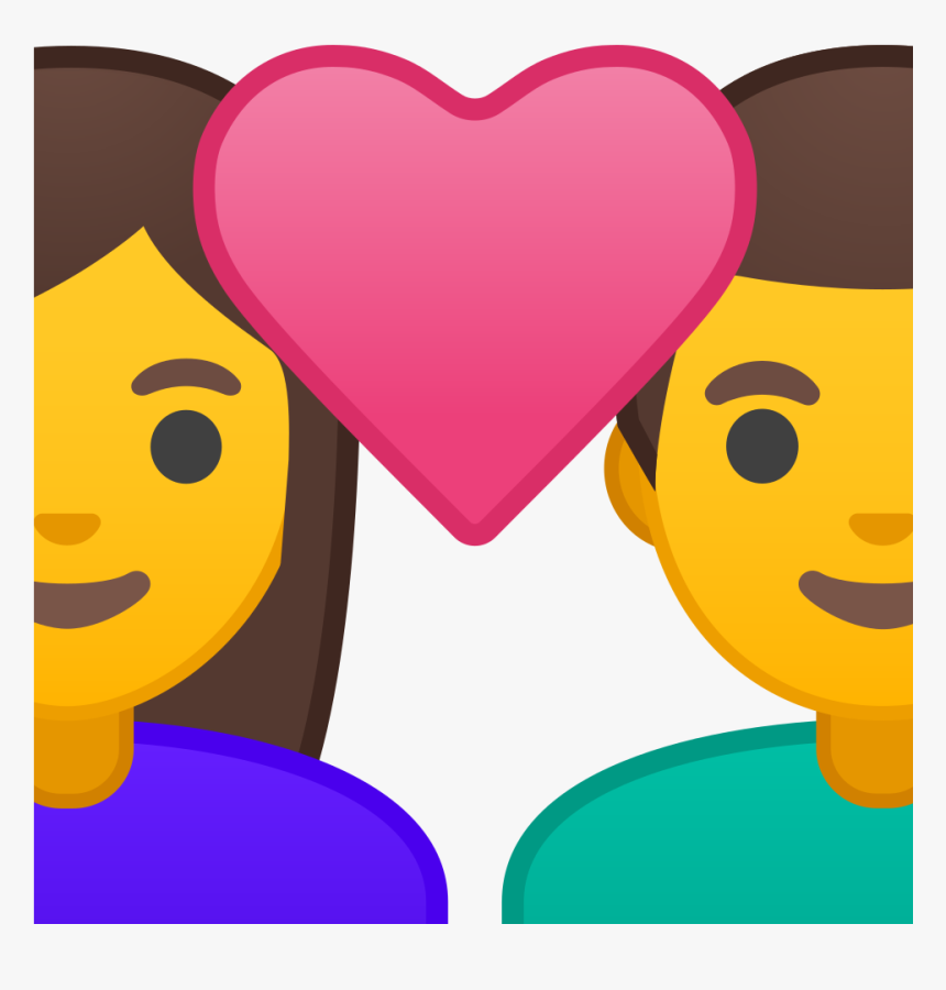With Heart Woman Man - Boy And Girl Love Emoji, HD Png Download