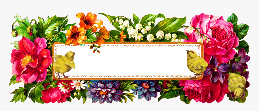 Transparent Easter Chicks Png - Rectangle Floral Frame Png, Png Download