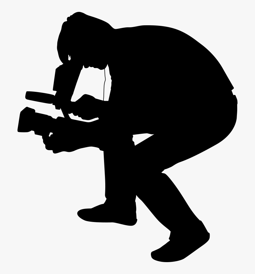 Camera Operator Shot Television - Child Running Silhouette Free, HD Png Download