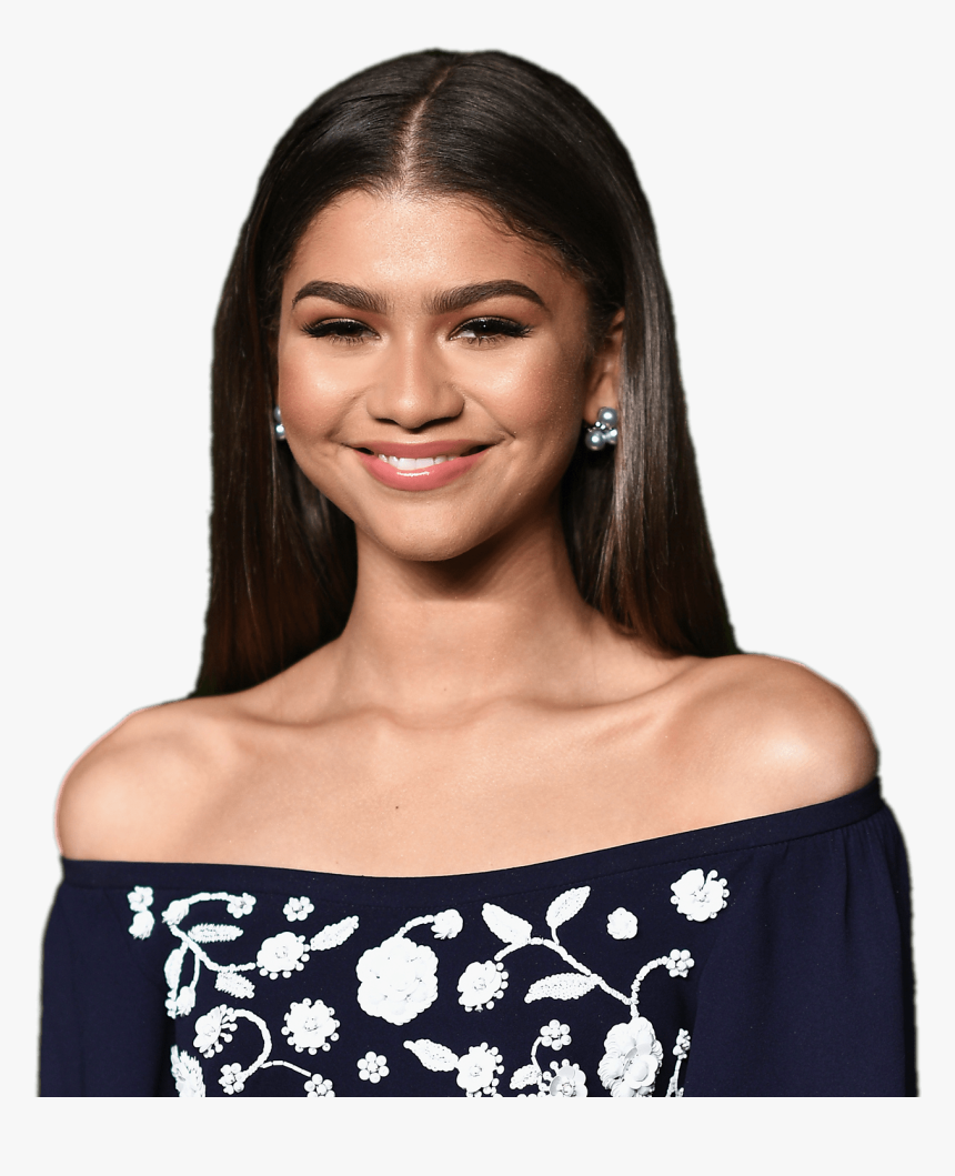 Zendaya Shoulders Straight Hair Off The Shoulder Dress Hd Png