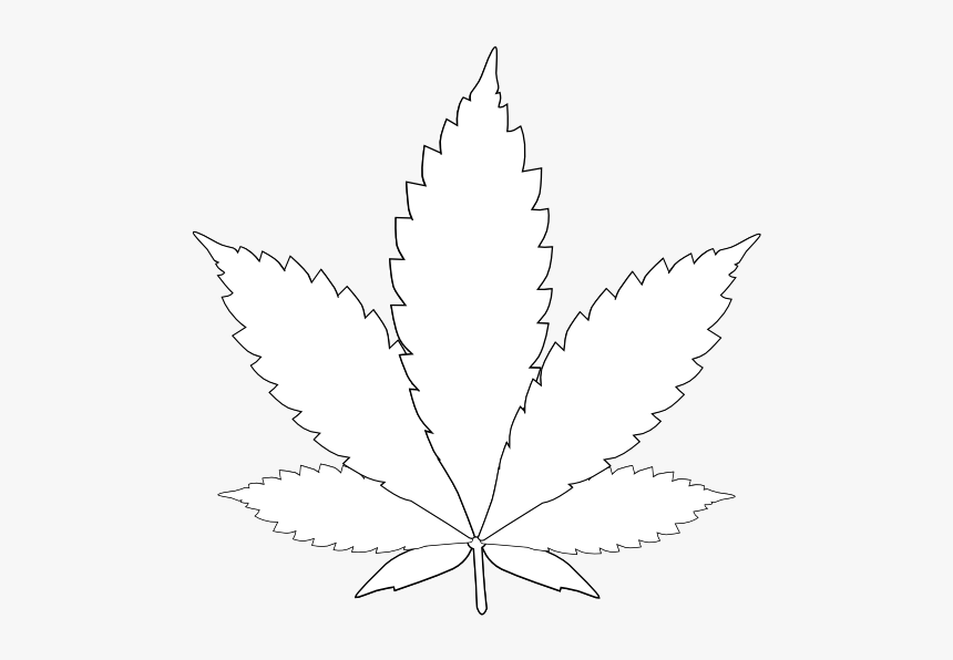 Marijuana Leaf Black And White Clipart Black And White Weed Leaf, HD