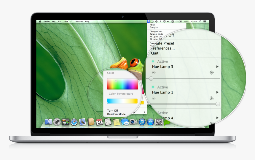 Philips Hue Menu Mac, HD Png Download