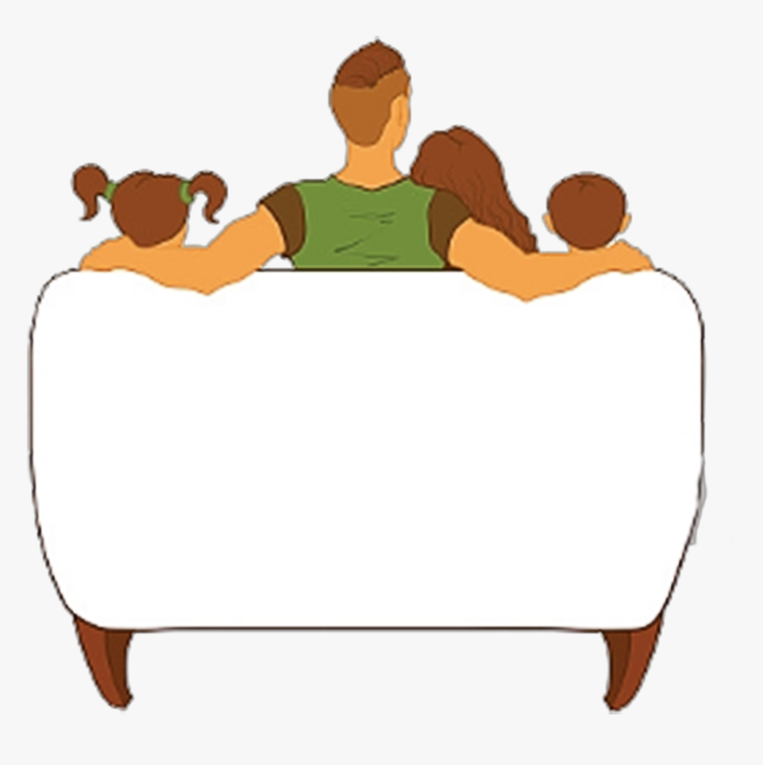Graphic Freeuse Download Television Family Cartoon - Sitting, HD Png Download