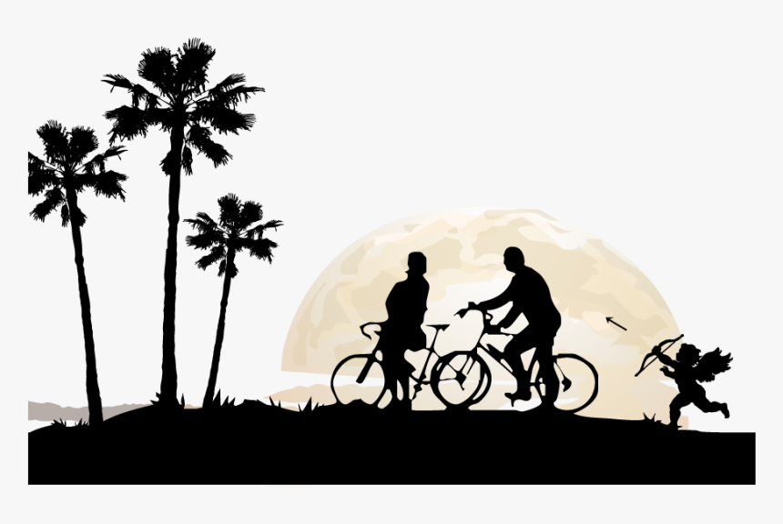 Fathers Day Silhouette Clip Art - Happy Fathers Day Bike, HD Png Download