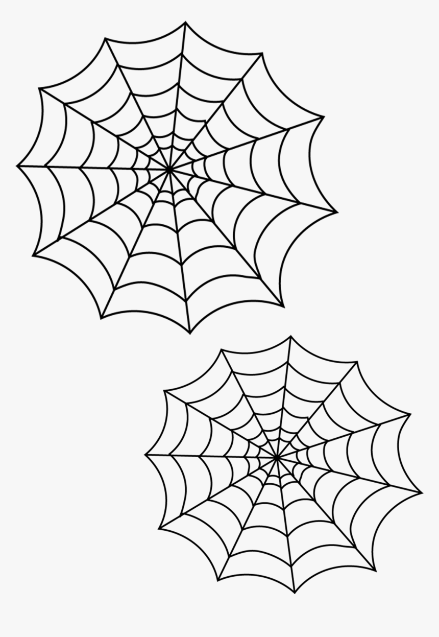 Halloween Spider Web Transparent - Web Clipart Black And White Png, Png Download