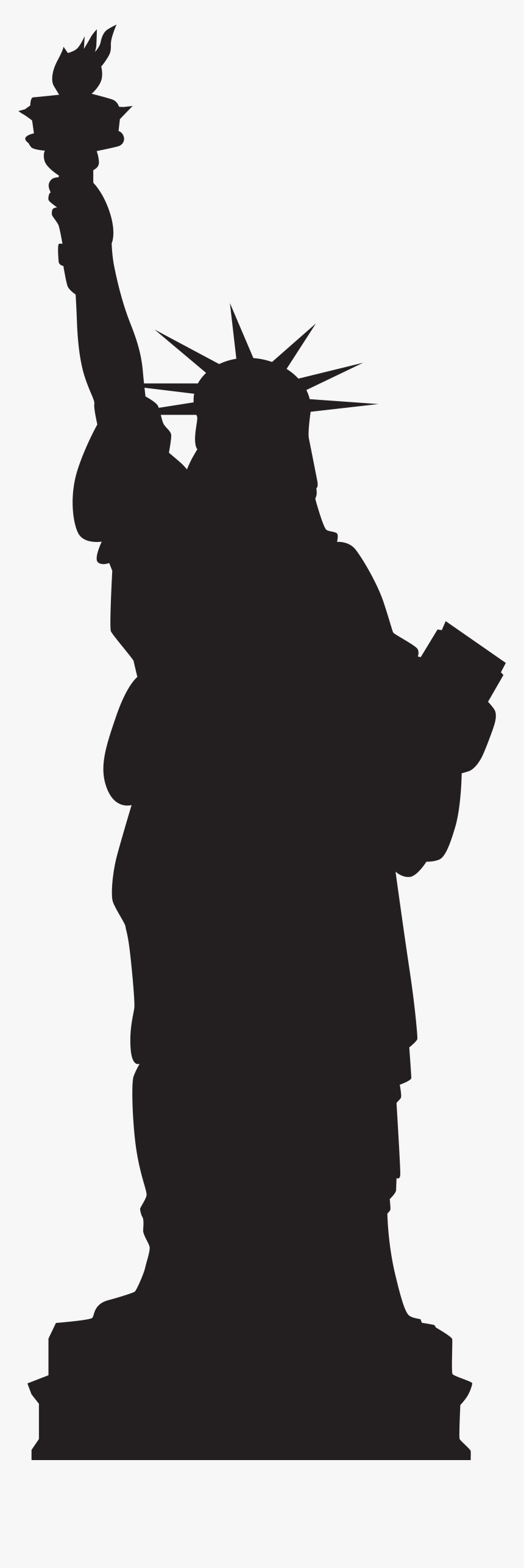 Statue Of Liberty Silhouette Png - Statue Of Liberty, Transparent Png