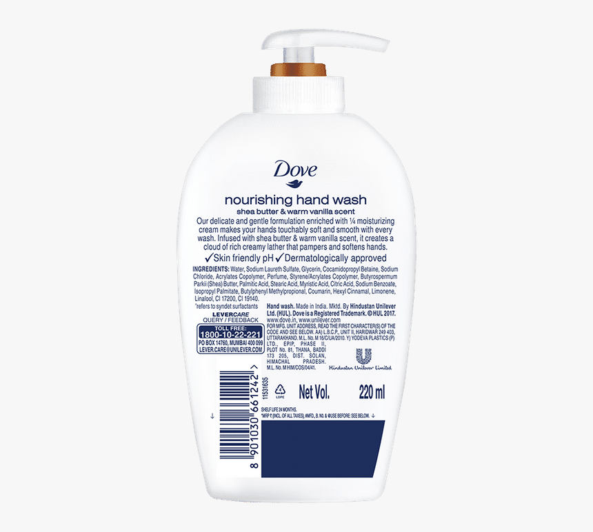 Dove Hw Shea Butter & Jas Petal 220 Ml, HD Png Download