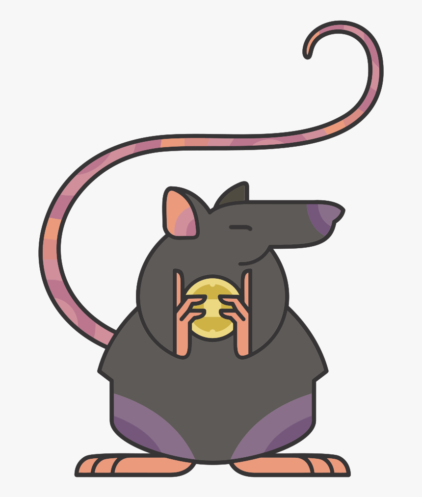 Stylized Cartoon Rat, HD Png Download
