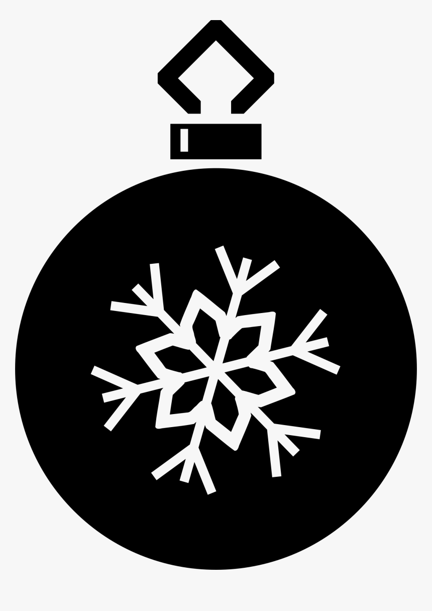 Christmas Ornament,leaf,monochrome Photography - Christmas Ornament Clipart Silhouette, HD Png Download