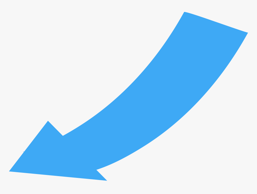 Curved, Wide Directional Arrow Pointing To The Lower - Flechas Diagonal Derecha Abajo, HD Png Download