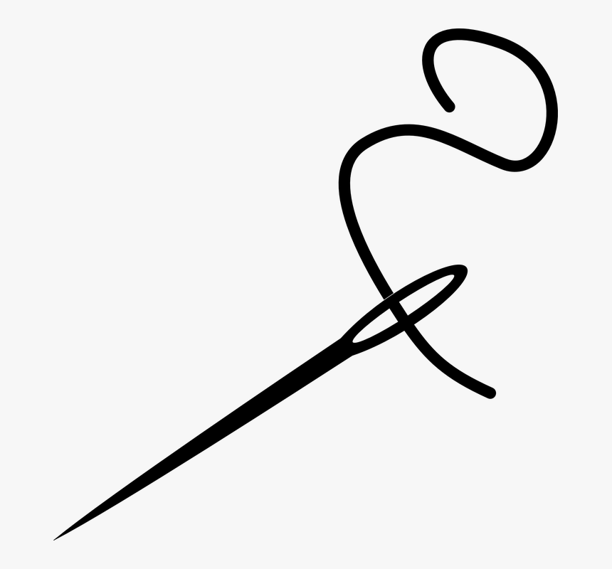 Needle, Sewing, Thread, Repair, Pointy, Pointed, Sew - Transparent Sewing Needle Clipart, HD Png Download