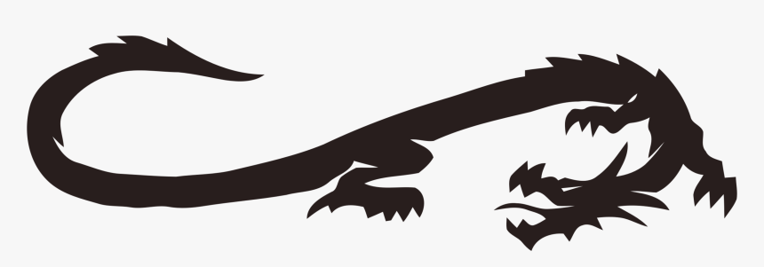 Silhouette,logo,dragon - Long Dragon Clipart, HD Png Download