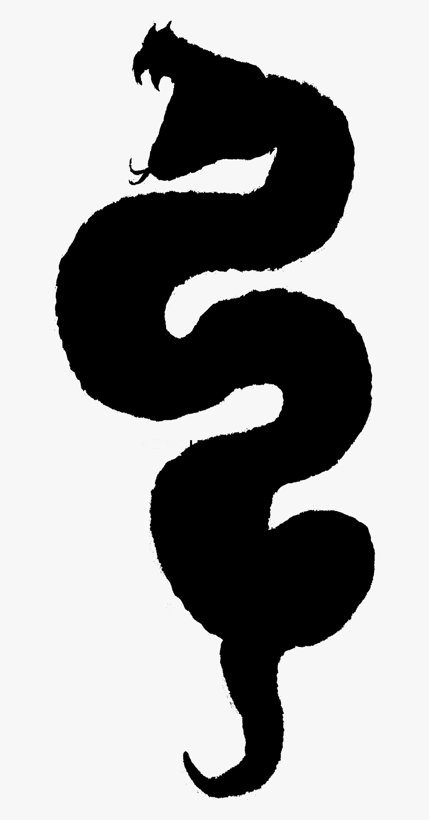 Snake Silhouette - Snake Tattoo Png, Transparent Png