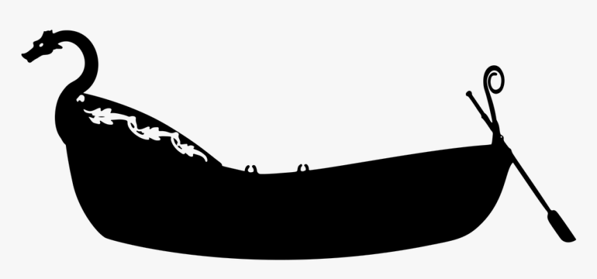 Dragon, Rowboat, Silhouette, Boat, Ship, Vehicle - Pirate Row Boat Silhouette, HD Png Download