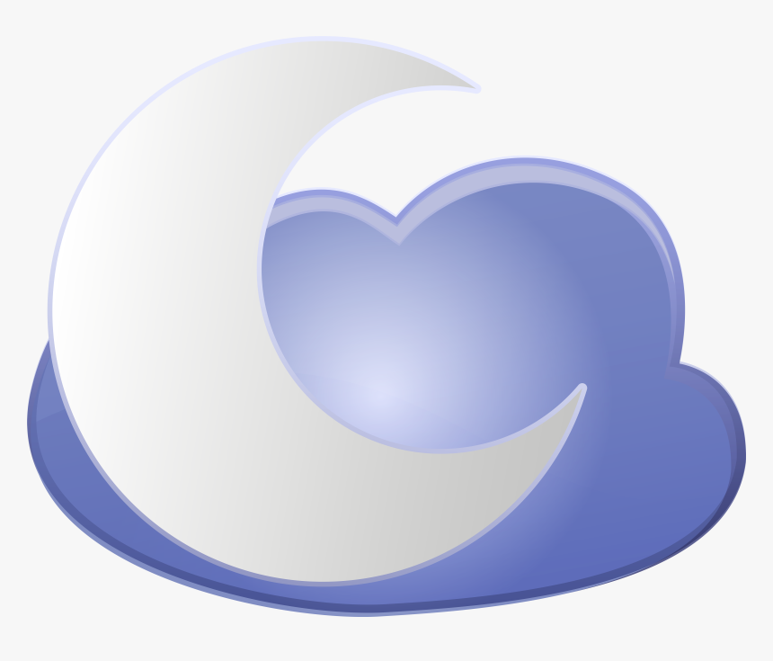 Cloud And Moon Weather Icon Png Clip Art, Transparent Png