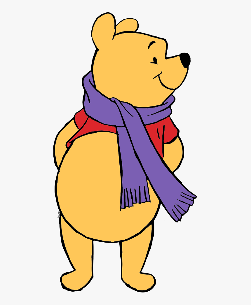 Transparent Pooh Png - Winnie The Pooh With A Scarf, Png Download
