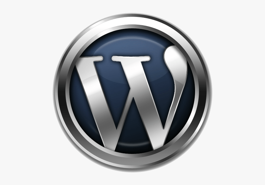 Wordpress Metallic Logo - Logo Of Wordpress, HD Png Download