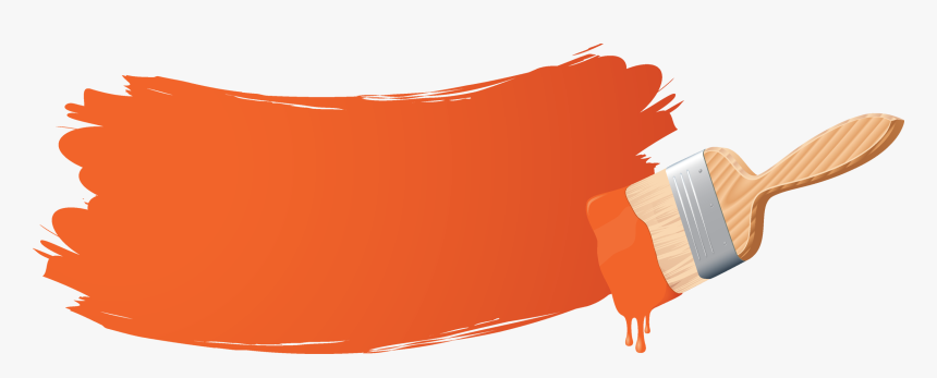 Free Download Orange Paint Brush Clipart Paint Brushes - Paint Brush Slides Png, Transparent Png