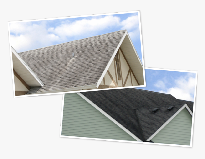 Both Light And Dark Colored Roofs Show Discoloration - Roof, HD Png Download