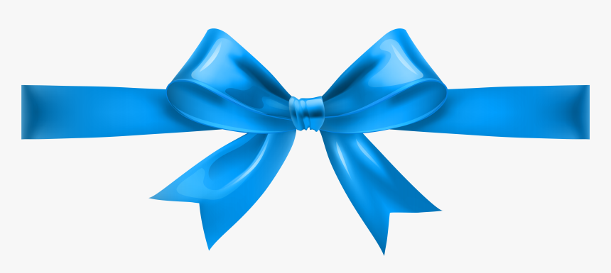 Blue Christmas Bow Png - Transparent Background Pink Ribbon Bow, Png Download