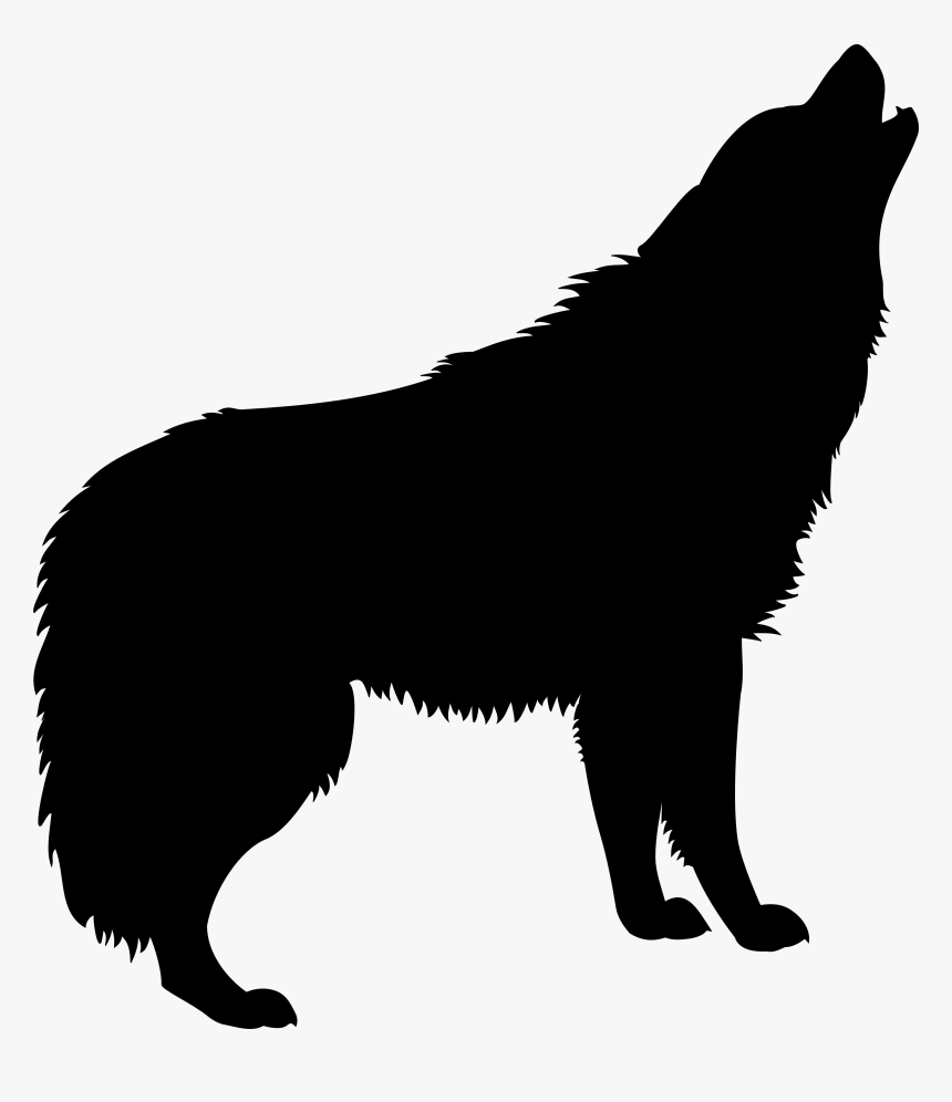 Howling Wolf Silhouette Transparent-png - Wolf Howling Silhouette Png, Png Download
