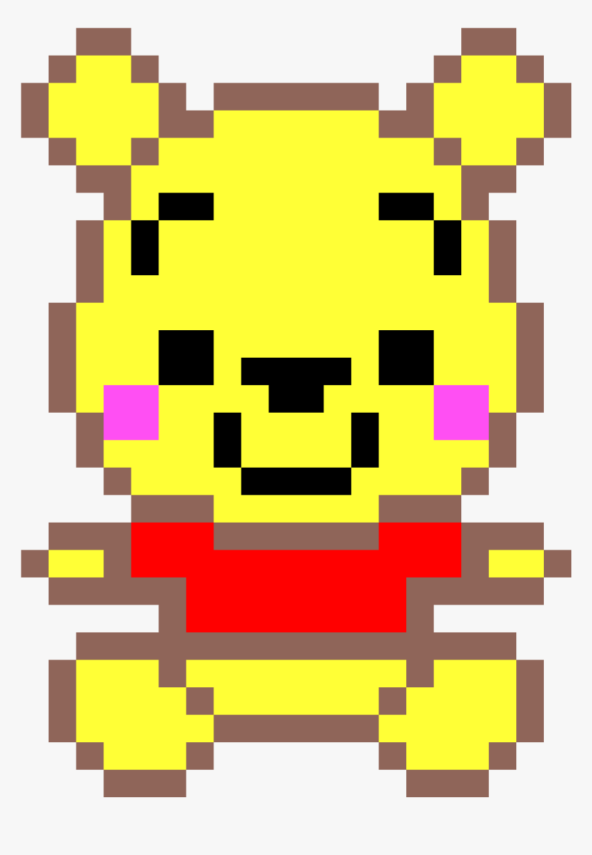 Winnie Pooh Pixel Art, HD Png Download