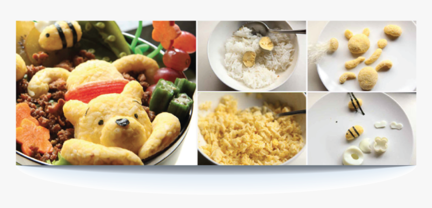 Winnie The Pooh Bento - Scrambled Eggs, HD Png Download