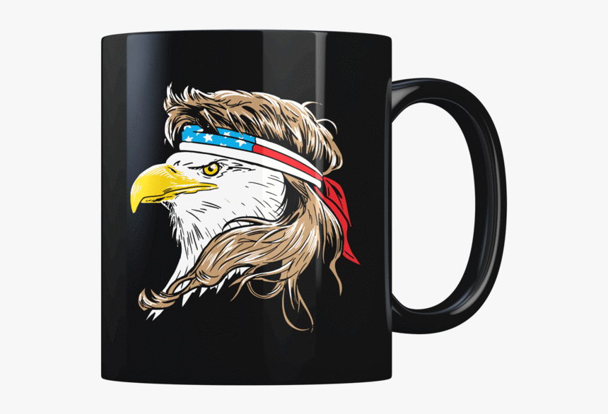 Merican Eagle - Coffee Mug - Bald Eagle With Mullet, HD Png Download