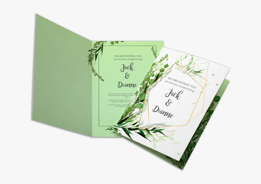 Folded Invitation Cards - Paper, HD Png Download