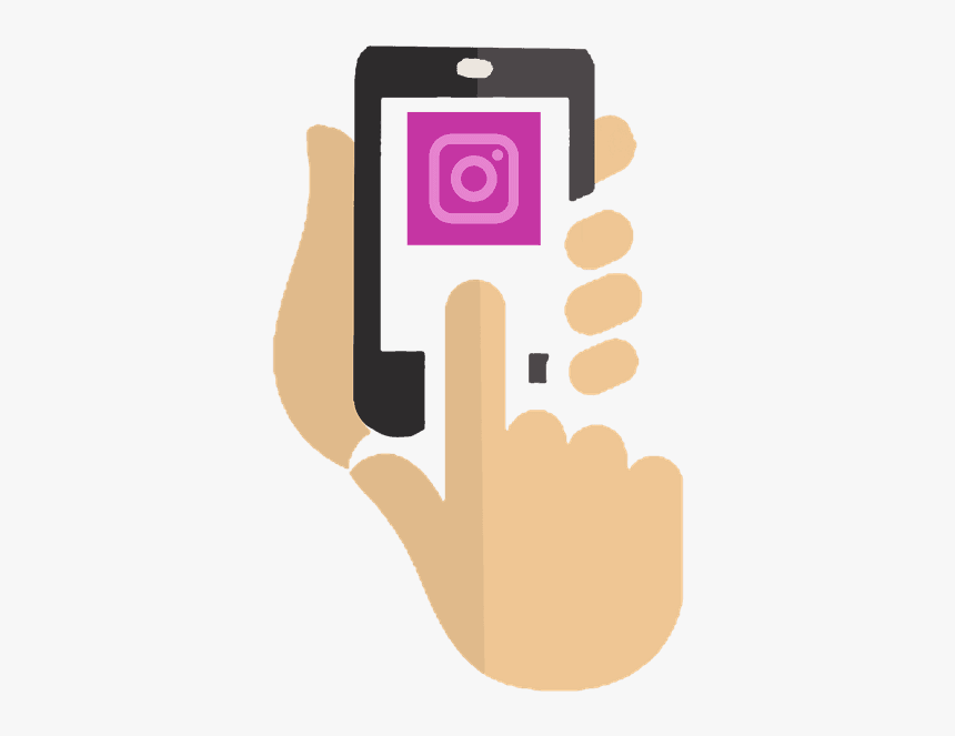 Instagram Phone Using Image - Mobile In Hand Youtube Png, Transparent Png