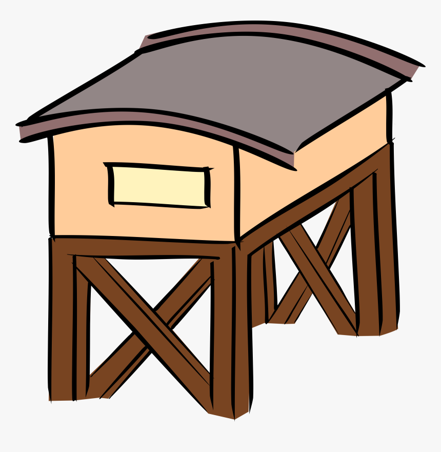 Building On Poles Clip Arts - Clip Art, HD Png Download