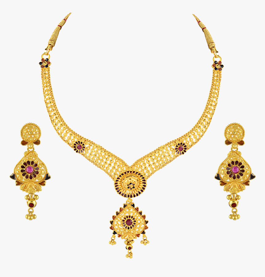 Necklace, Earring, Gold, Jewellery Png Image With Transparent - Jewelry Image Hd Png, Png Download