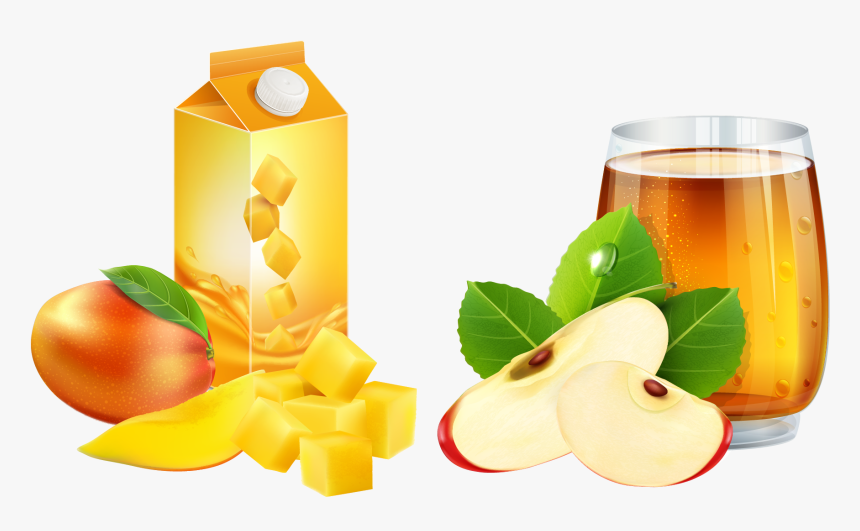 Png Royalty Free Stock Mango Clipart Juice - Jugos De Fruta Dibujo, Transparent Png