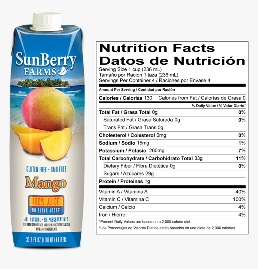 Sunberry Farms Mango Juice, HD Png Download