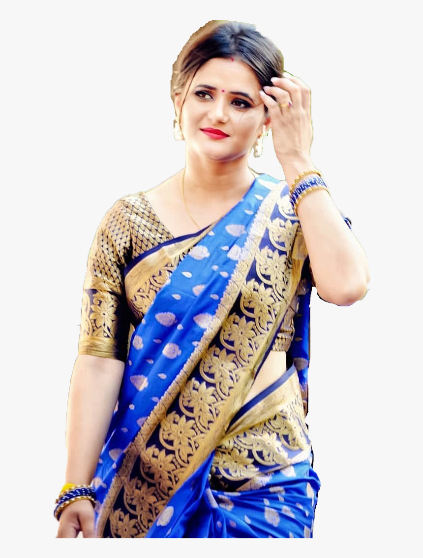 Anjali Raghav Png Free Images - Anjali Raghav In Saree, Transparent Png