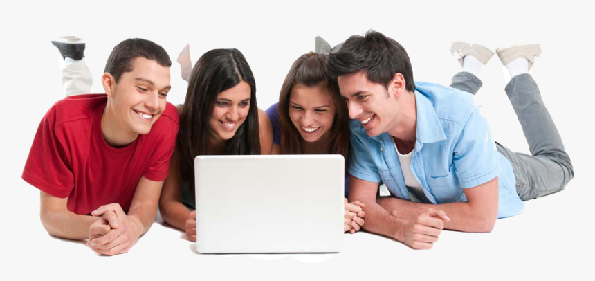 And Microphone Men Marketing Laptop Digital Young Clipart - Youth Watching Youtube, HD Png Download