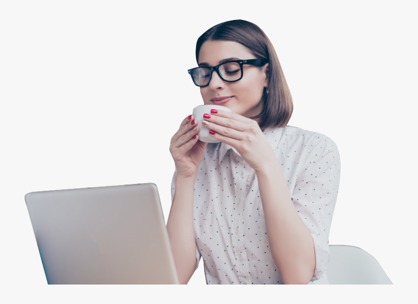 1dsp 2019 02 Bss003 - Woman On Computer Png, Transparent Png