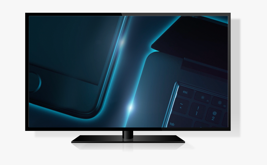 Image Of Tv With Play Button - Led-backlit Lcd Display, HD Png Download