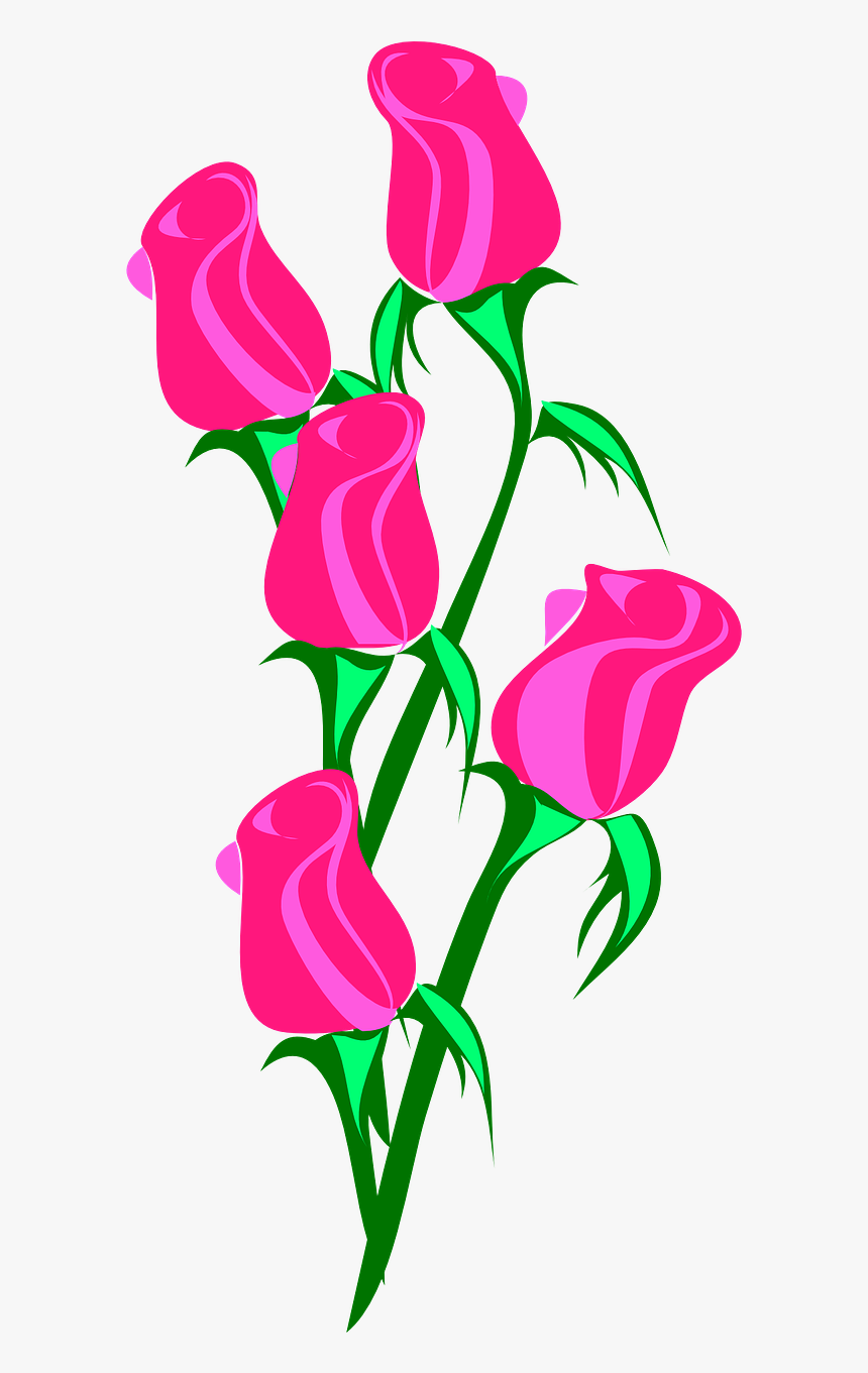 Pink Transparent Flower Cartoon, HD Png Download