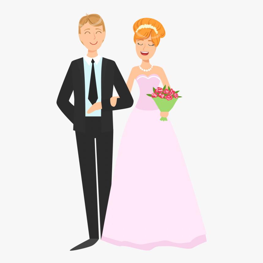 Wedding Couple Png Vector Image Transparent Background - Wedding Couple Vector Png, Png Download