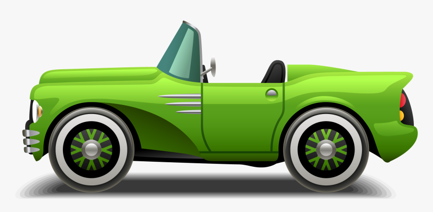 Sudha Cars Museum Sports Car - Green Car Cartoon Png, Transparent Png