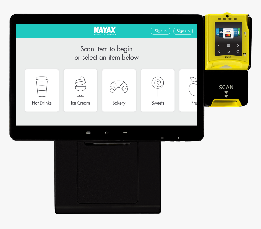 Paymarket Premium Is Nayax S Micro Market Solution - Led-backlit Lcd Display, HD Png Download