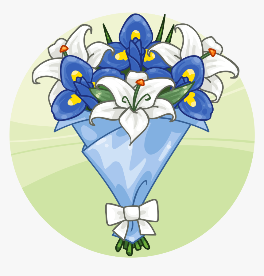 Bouquet Pale Blue Bouquet - Iris, HD Png Download
