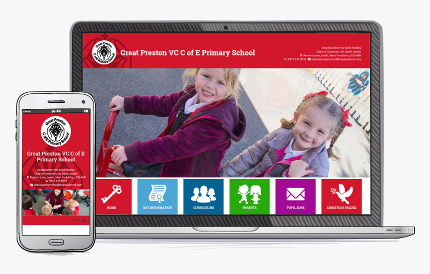Responsive School Website Design - Responsive School Web Site Design, HD Png Download