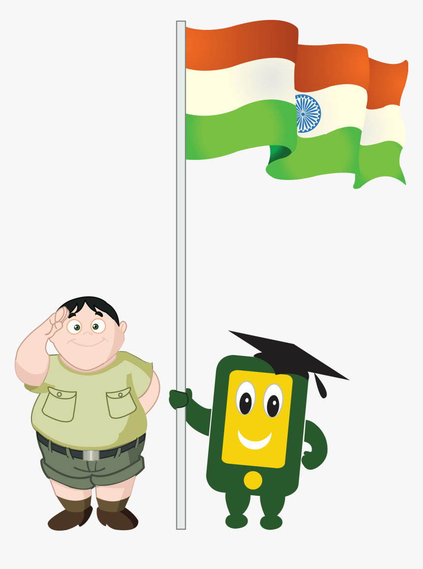 Transparent Indian Flag Png - Independence Day Boy India, Png Download